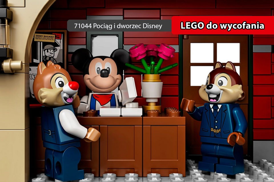 71044 LEGO Expert Dworzec i Pociąg Disneya minifigurki