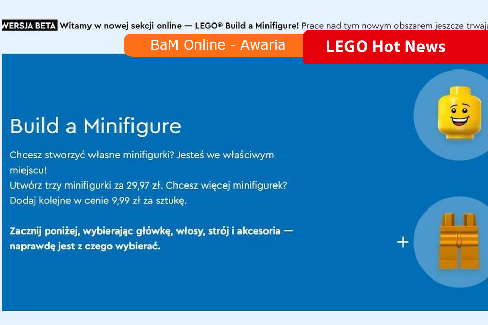 Zawieszenie usługi BaM na stronie LEGO