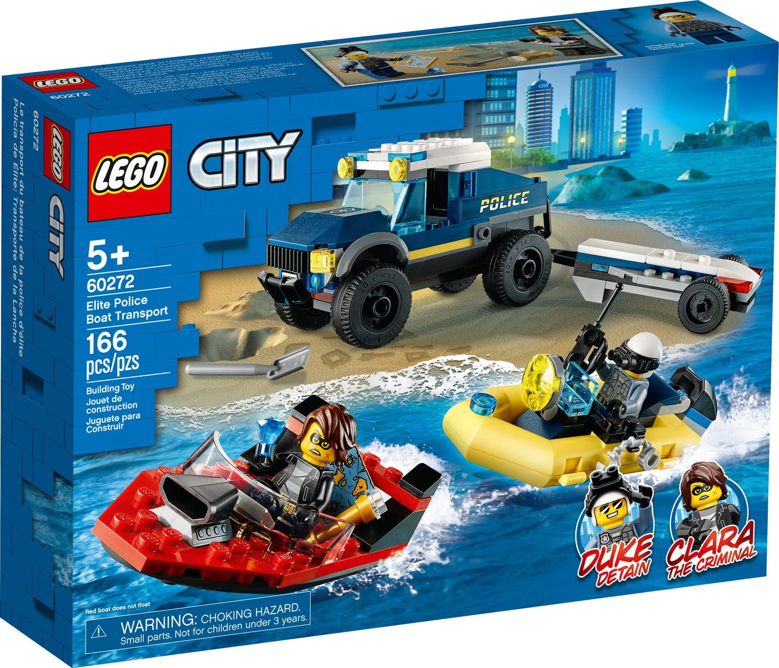 LEGO® 60272 City – Transport łodzi policji specjalnej