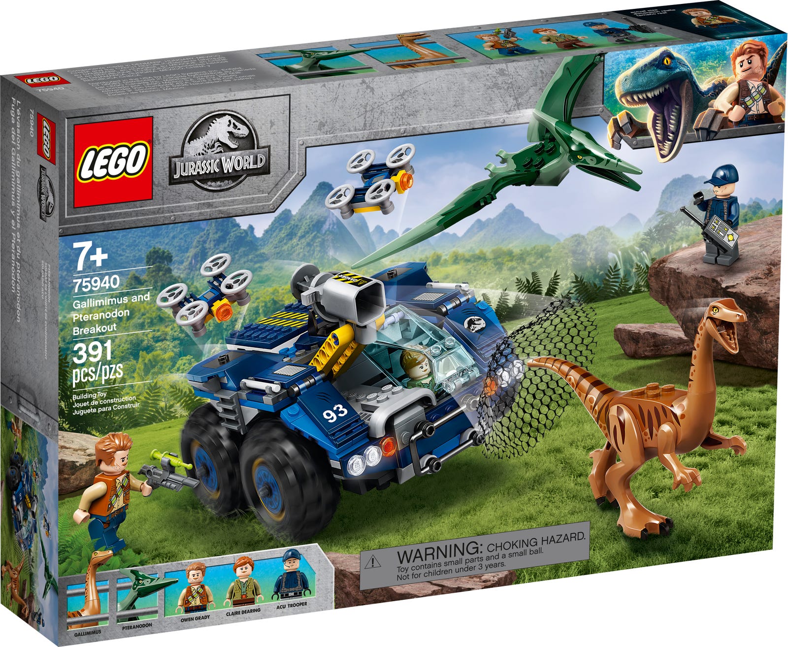 LEGO® 75940 Jurassic World – Gallimim i pteranodon: ucieczka