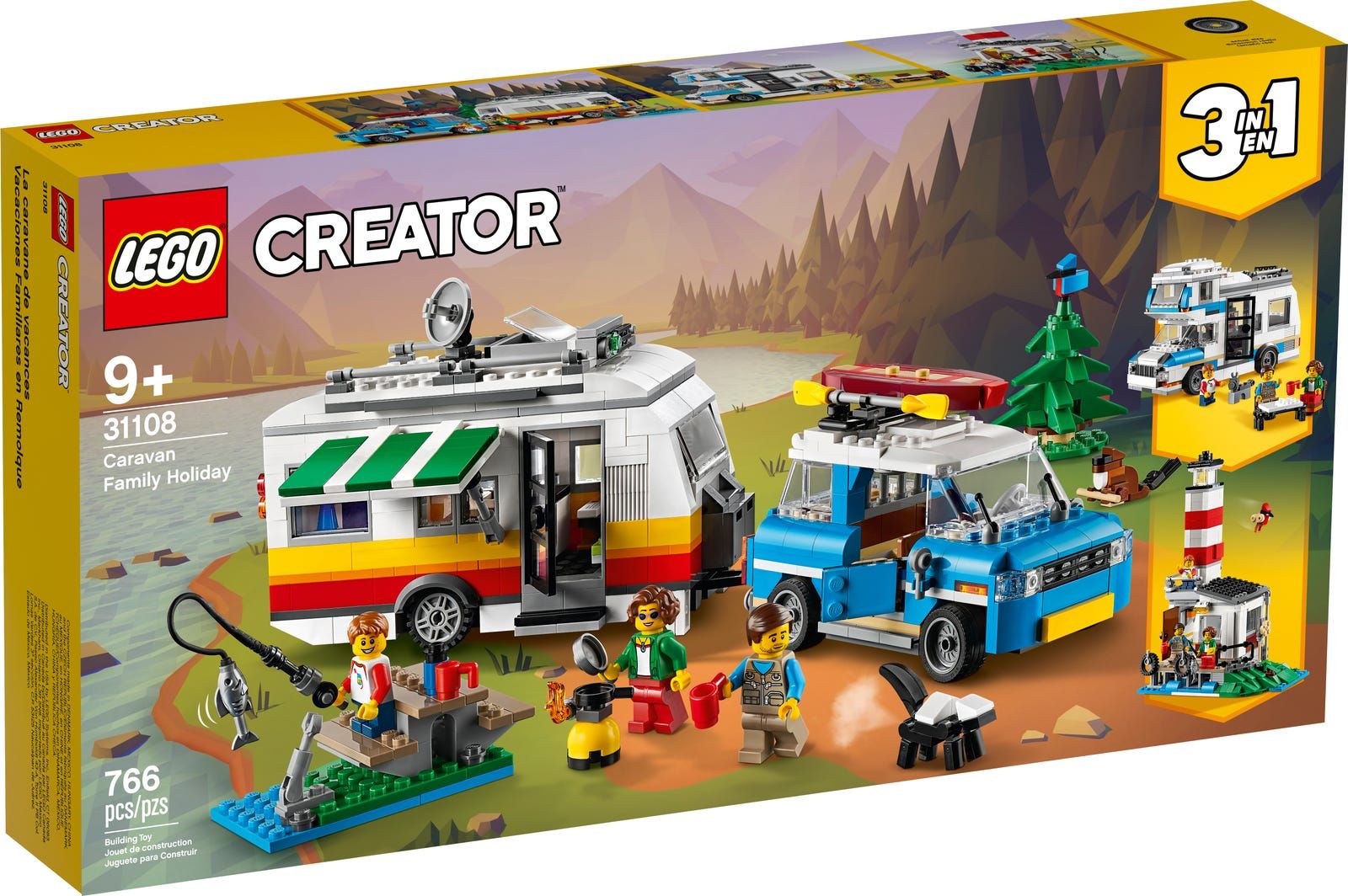 LEGO® 31108 Creator 3w1 – Wakacyjny kemping z rodziną