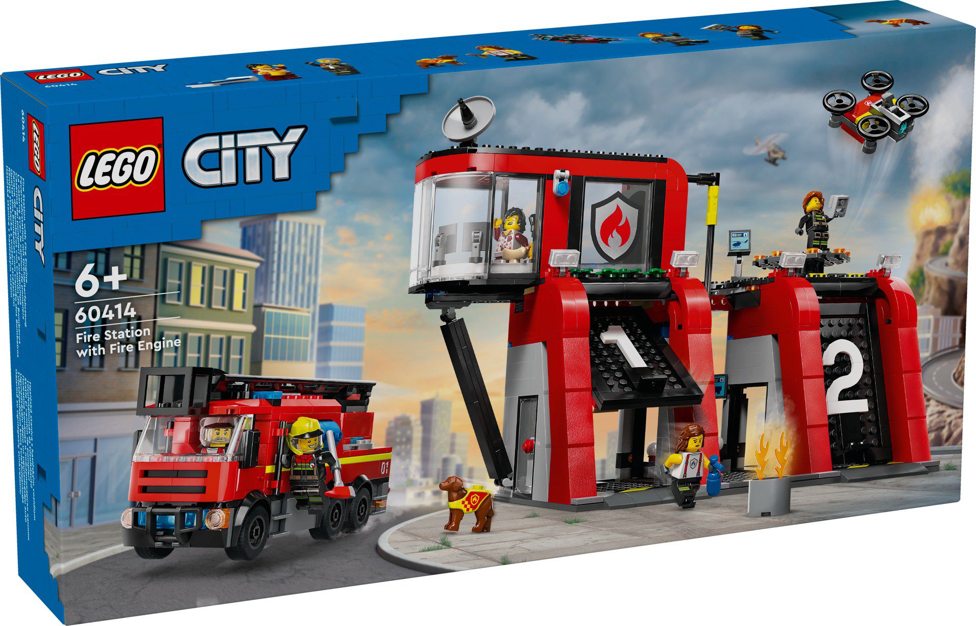 LEGO® 60414 City – Remiza strażacka z wozem strażackim